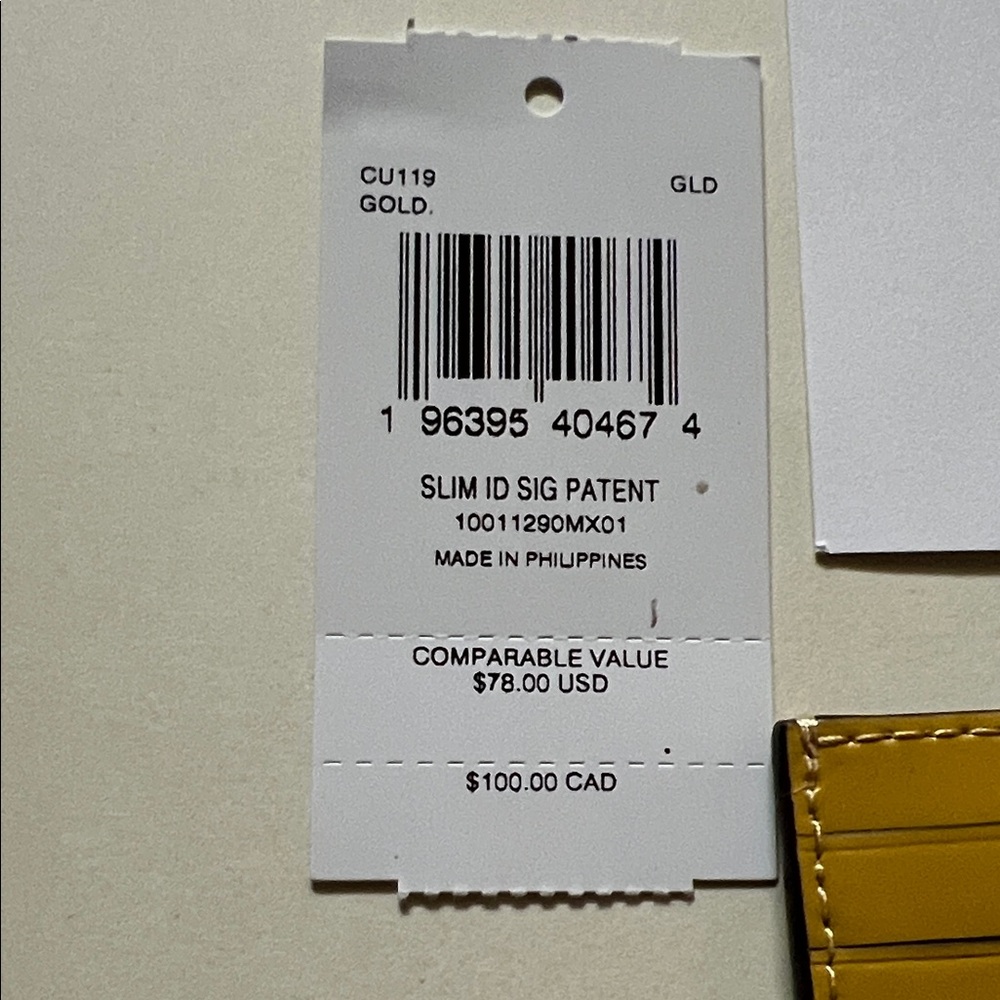 Coach Mustard Yellow id Card Holder - Picture 4 of 4